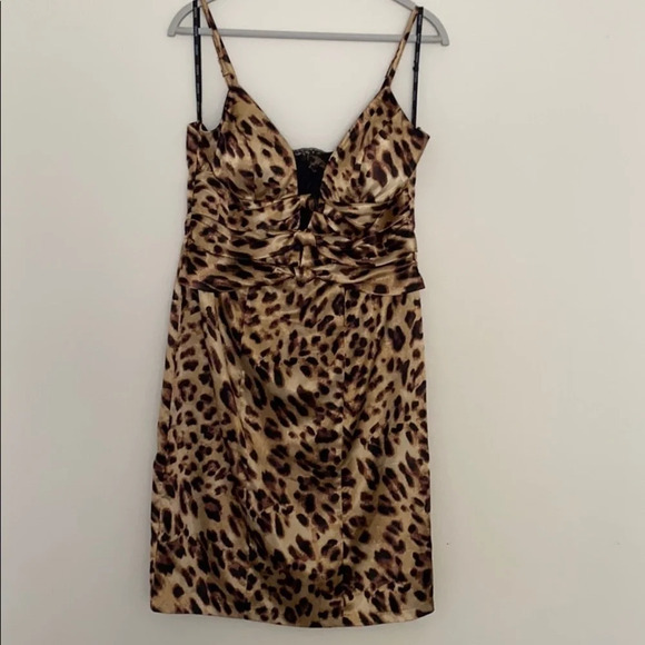 XOXO junior animal print midi dress size 9/10 - Picture 6 of 12